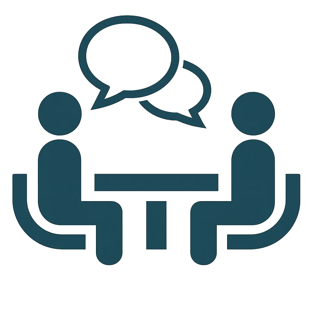 導入後の利用状況を定期レビューし改善提案するフォローアップアイコン